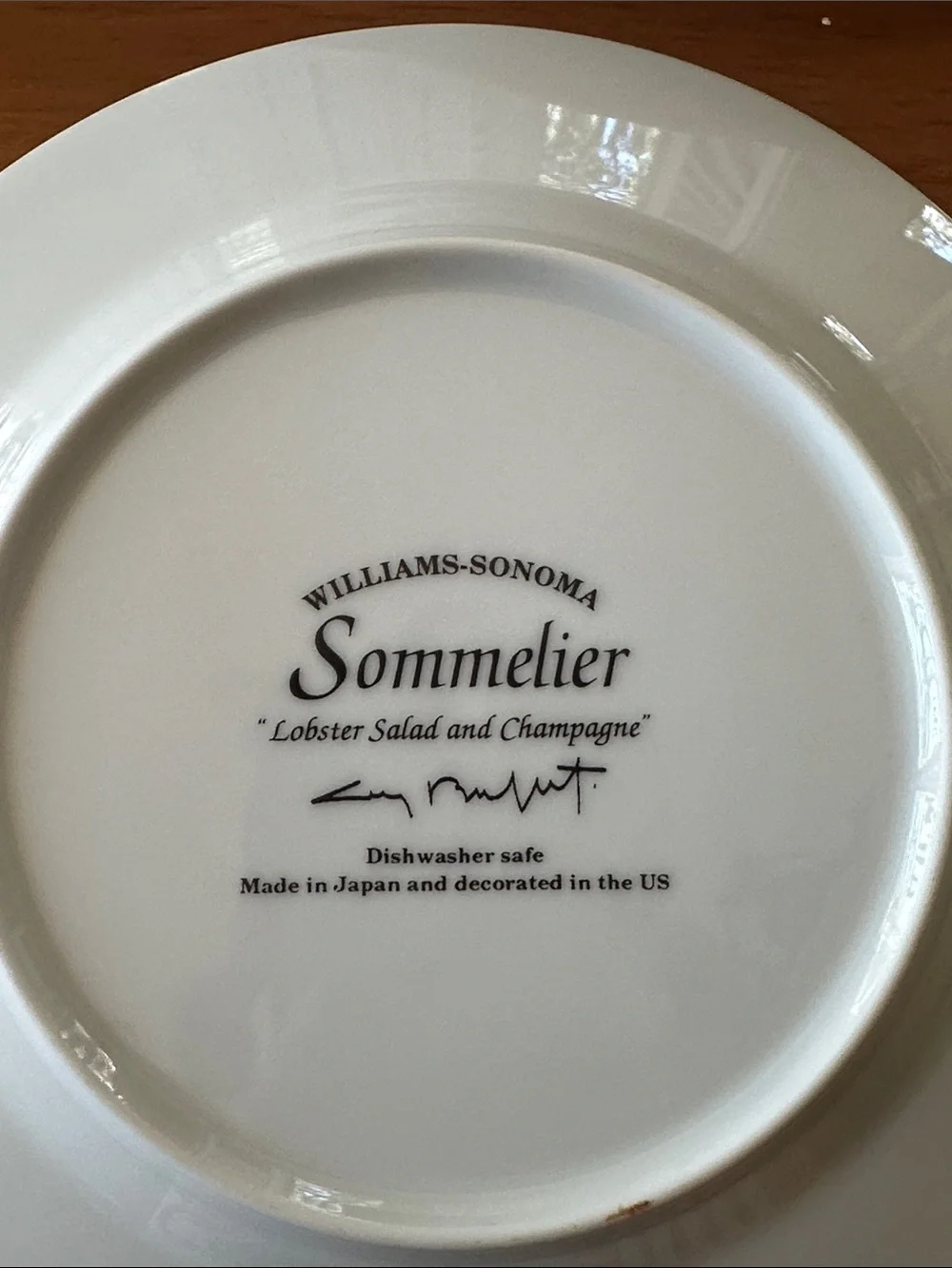 6 Vintage Williams Sonoma Guy Buffet Sommelier Series 7.75” Salad Plates